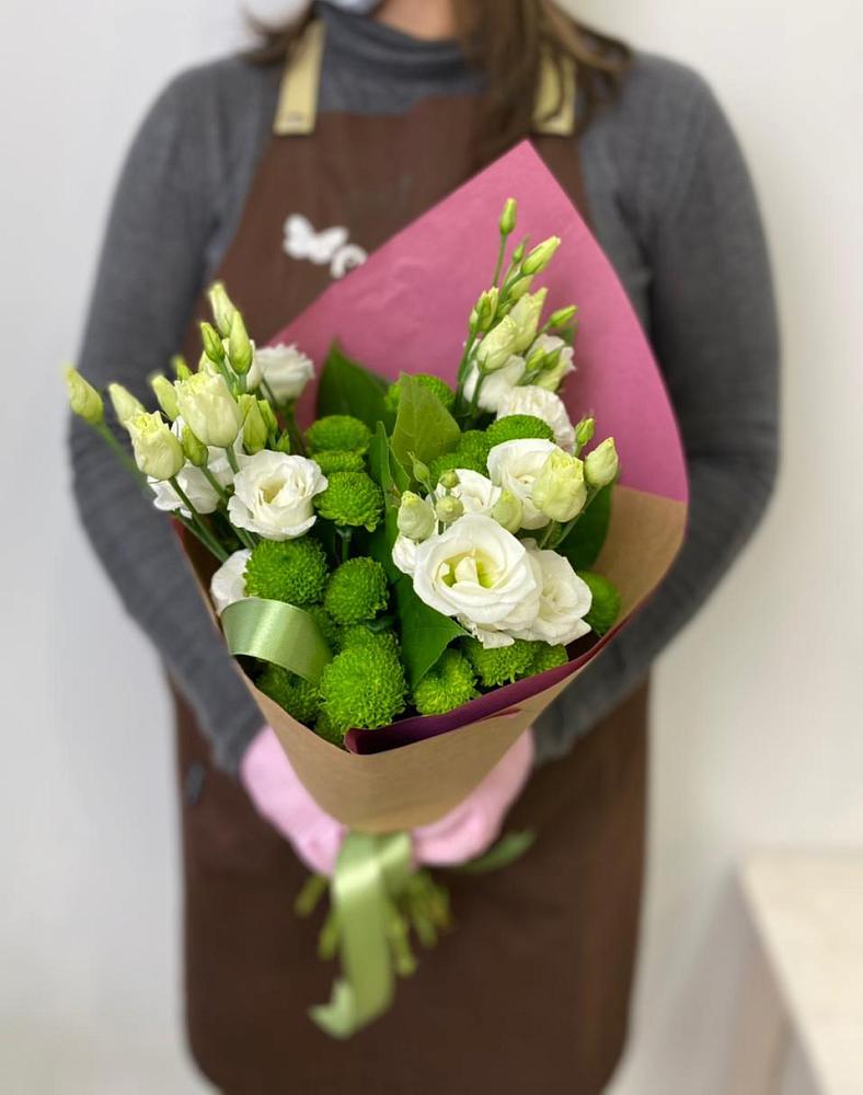 Букет цветов из: Хризантемы и Лизиантусы в Александровке Подольского района