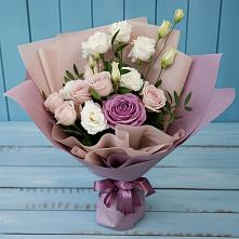 Букет Легкое дыхание #REPLACE_PRED# Александровке Подольского района Букет цветов из:  Розы и Лизиантусы #REPLACE_PRED# Александровке Подольского района