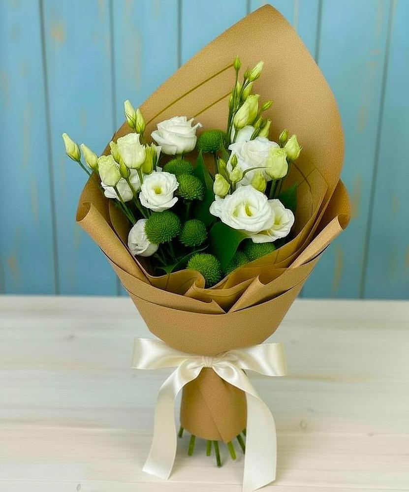 Букет цветов из: Хризантемы и Лизиантусы в Александровке Подольского района