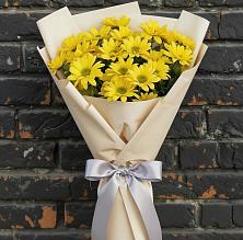 Букет Желтое настроение в Александровке Подольского района Букет цветов из:  Хризантемы в Александровке Подольского района