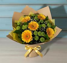 Букет цветов из:  Герберы и Хризантемы в Александровке Подольского района
